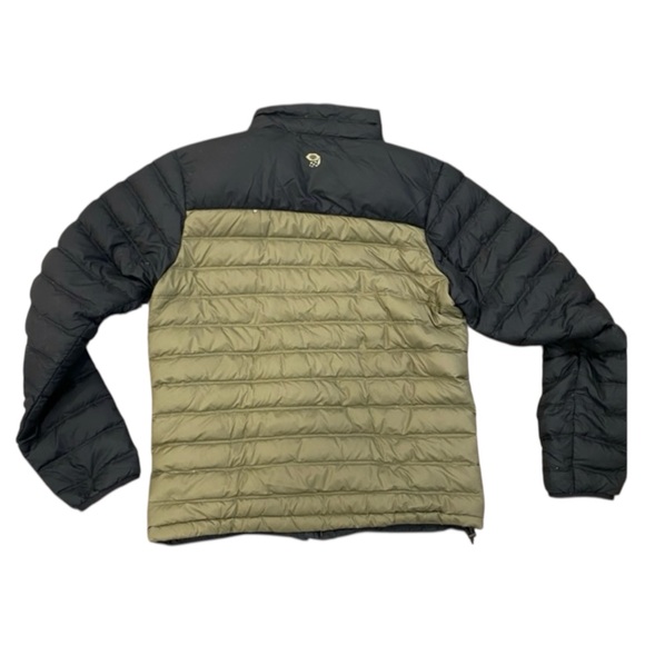 MOUNTAIN HARDWARE Men's Dynotherm Down Puffer Hooded Jacket Olive/Black SMALL - Picture 4 of 11